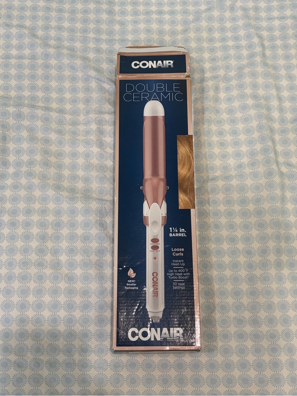 Conair Double Ceramic 1¼" Barrel Curling Iron - Rose Gold/White